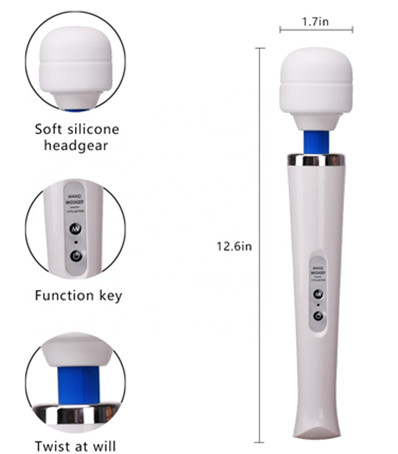 10 Speeds Rechargeable Powerful Vibration Wand Mas
