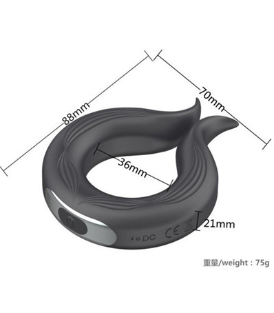 Rechargeable silicone vibration cock ring