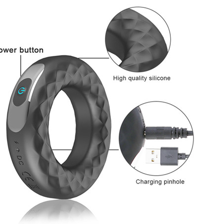 Rechargeable silicone vibration cock ring