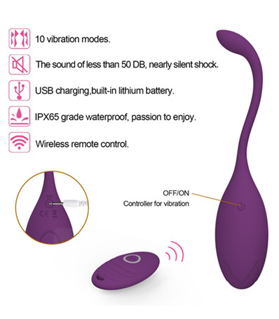  Factory Silicone 10 Frequency Mini Egg Vibrator F