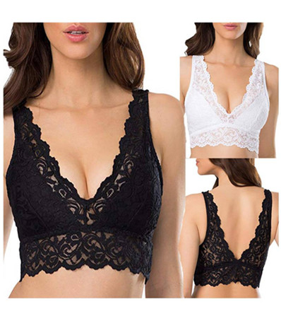 Ladies Sexy Sheer Lace Satin Nightwear Pajama V-ne