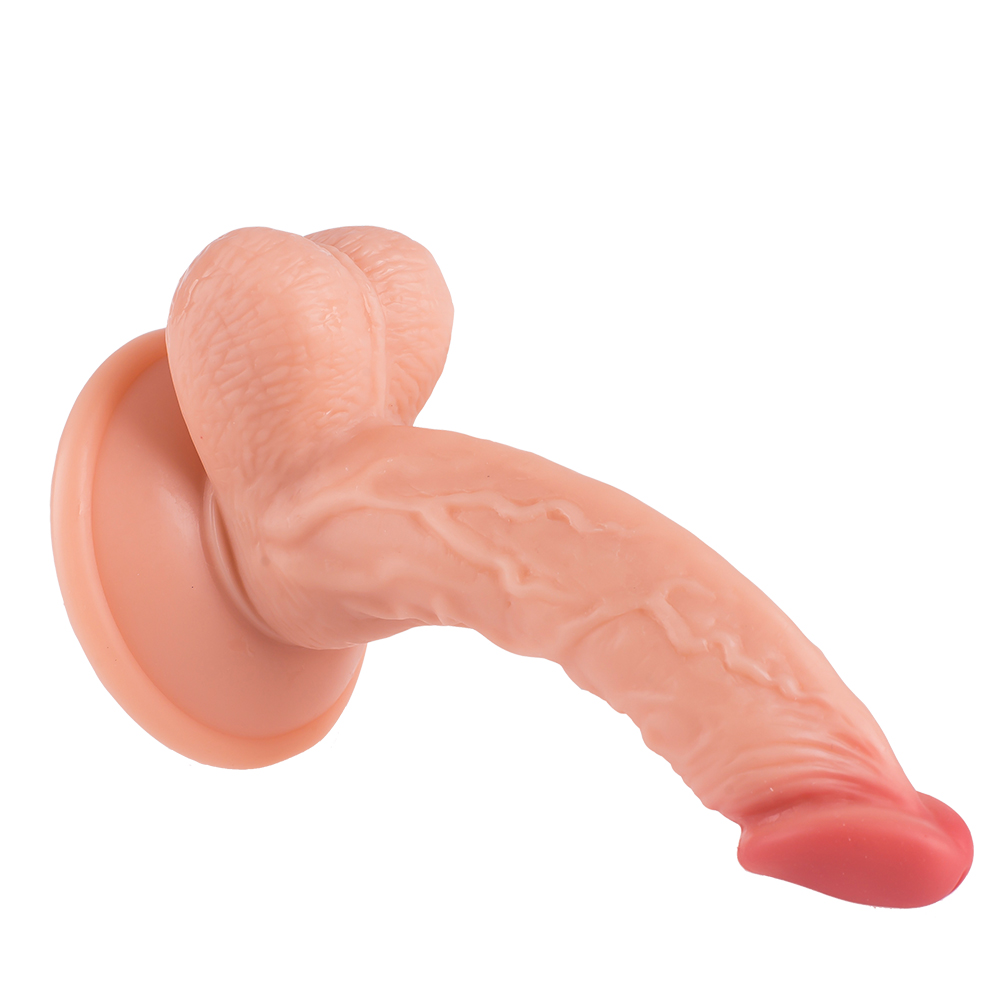 Realistic Dildo with Strong Suction Cup PVC Flexib