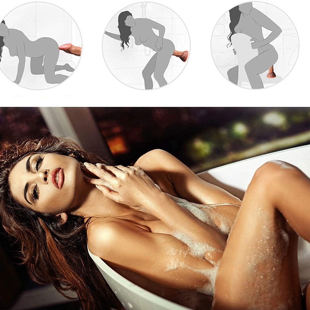 Soft liquid silicone brown dildo dildo female mast
