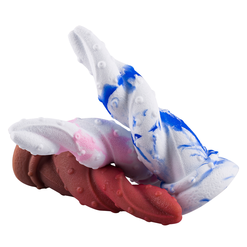 Mixed color liquid silicone oversized realistic di