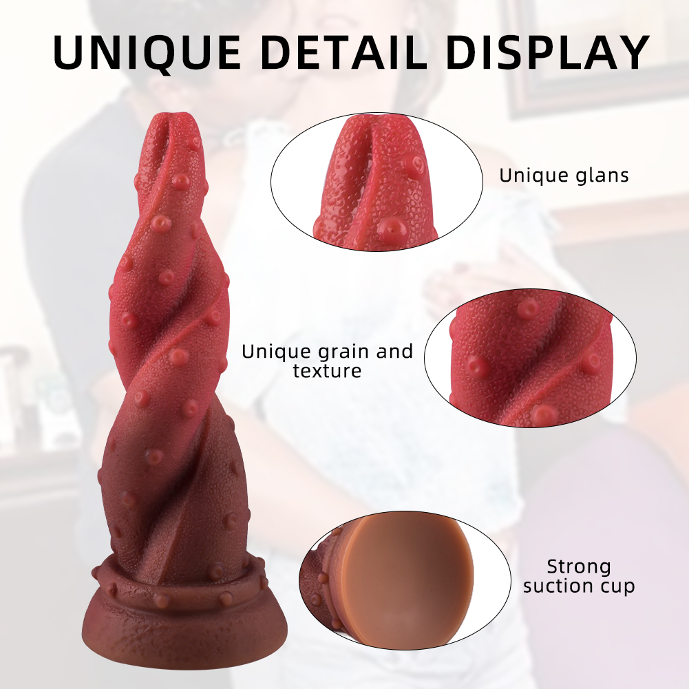 Mixed color liquid silicone oversized realistic di