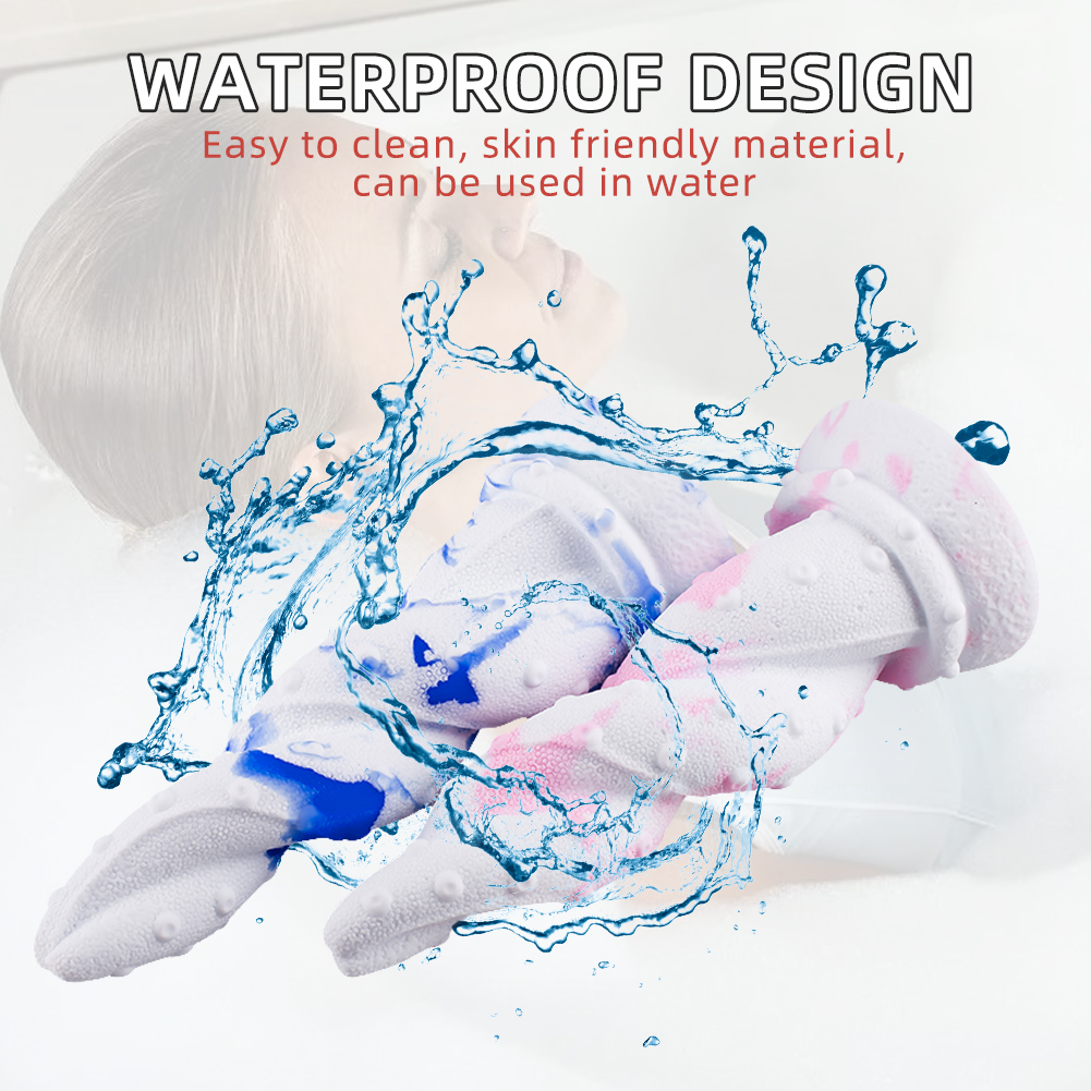 Mixed color liquid silicone oversized realistic di