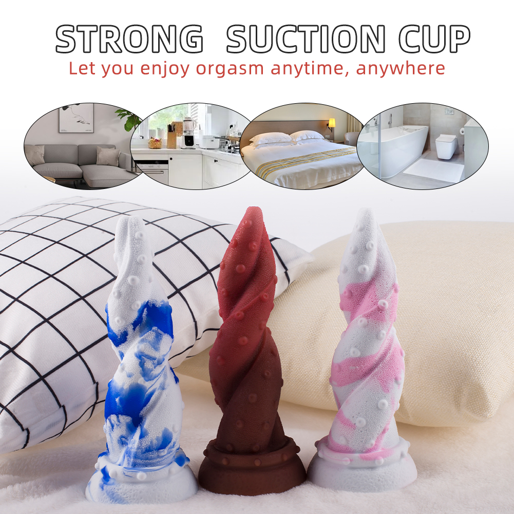 Mixed color liquid silicone oversized realistic di