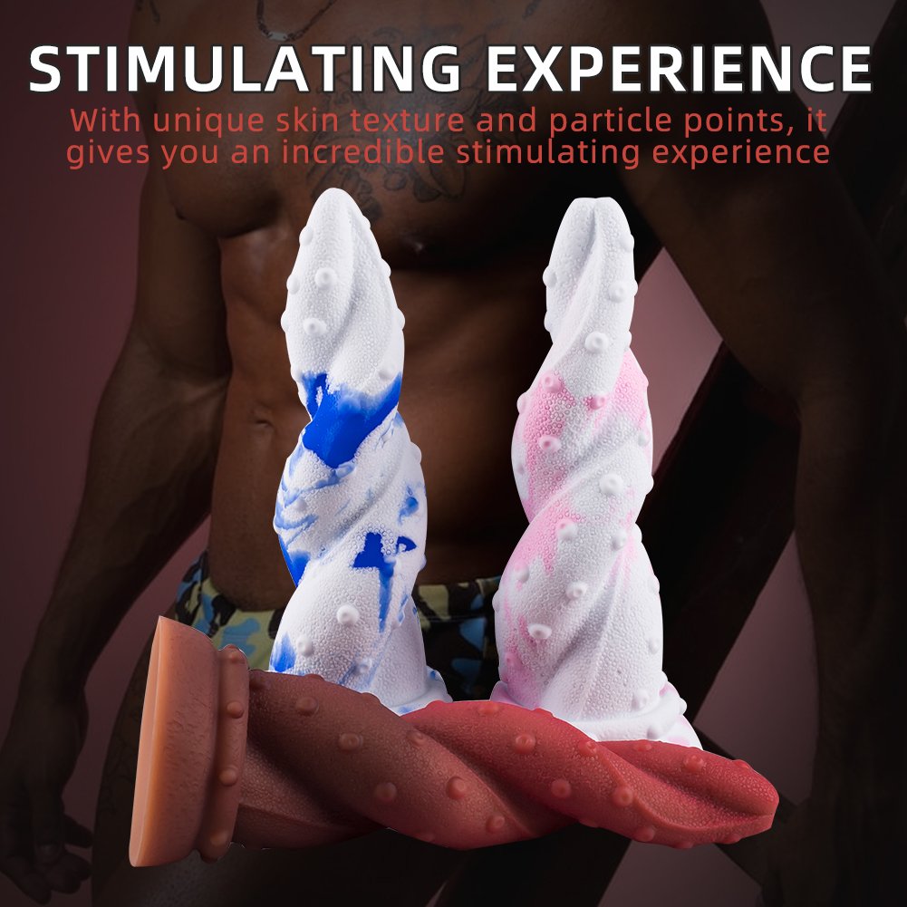Mixed color liquid silicone oversized realistic di