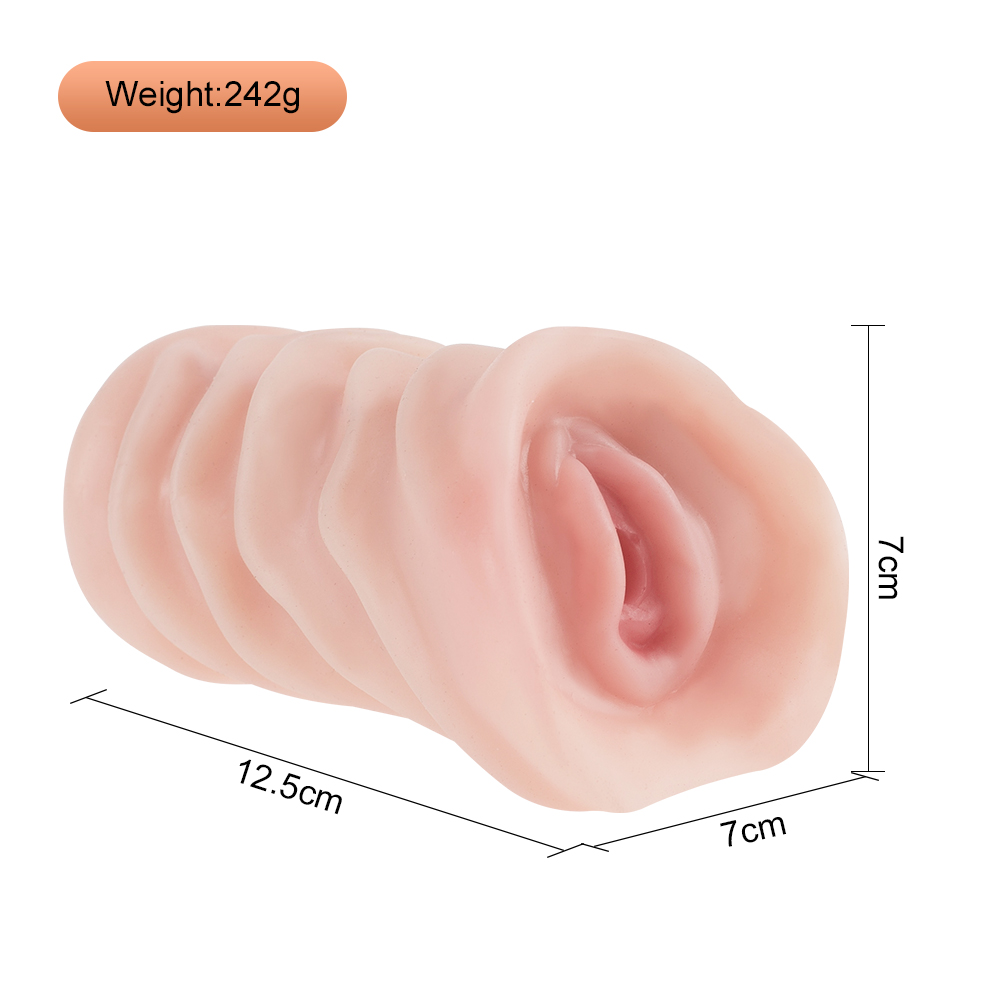 Male inverted masturbation device solid silicone f