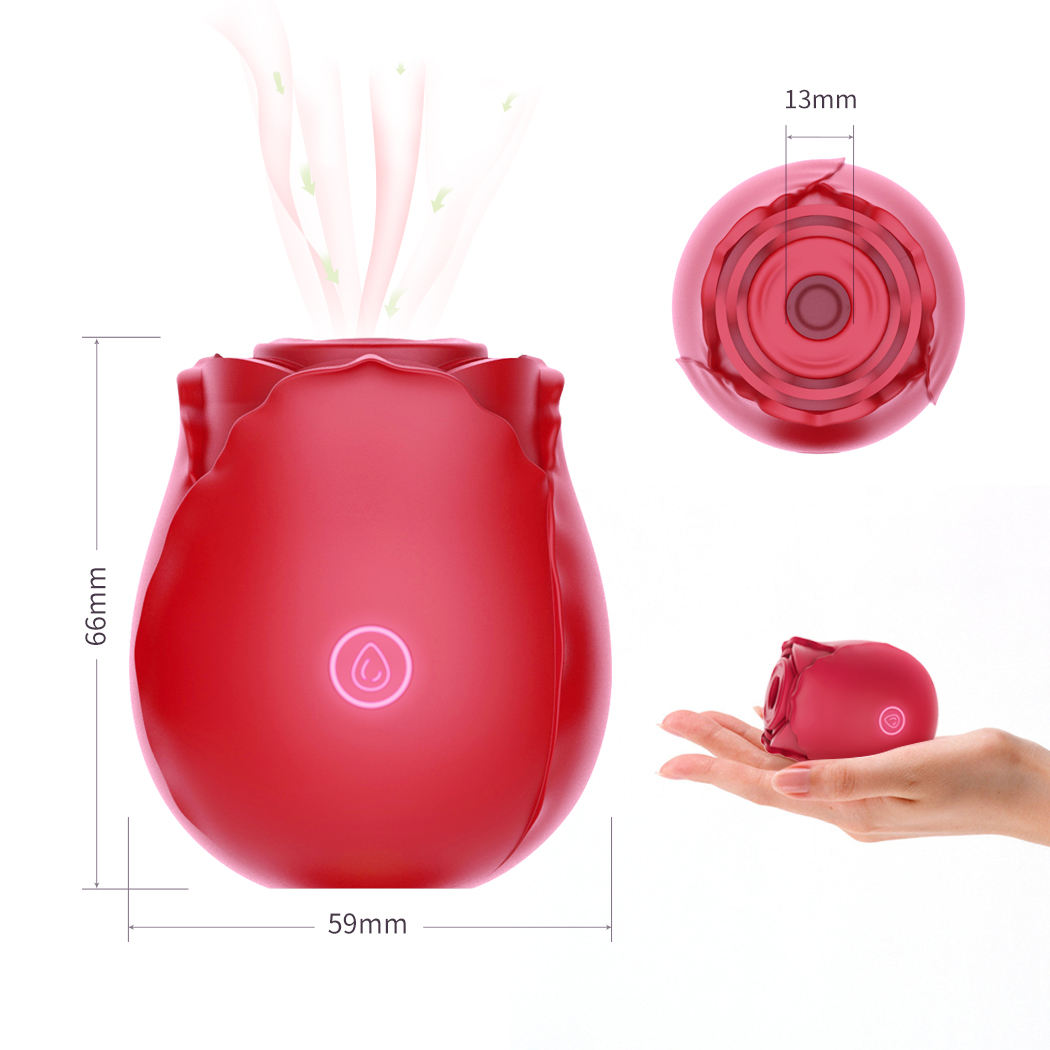 Sucking Adult Silicone Sex Rose Shaped Sucking Toy