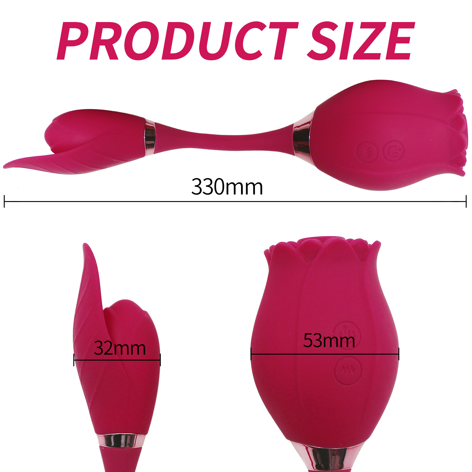 Silicone Rose Shaped Sex Toys Clitoral Sucking Vib