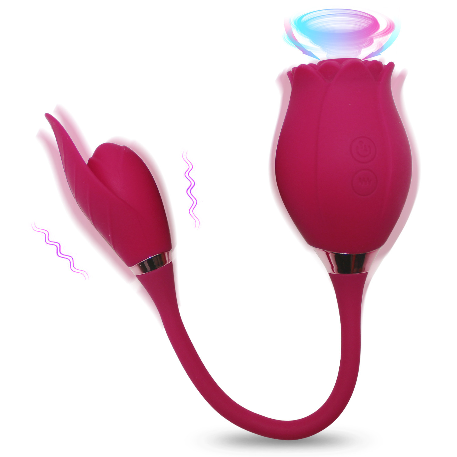 Silicone Rose Shaped Sex Toys Clitoral Sucking Vib