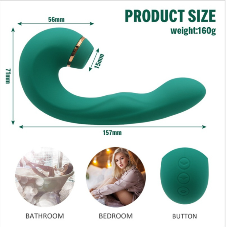 Rechargeable G-Spot Dildo Vibrator Clitoral Suckin