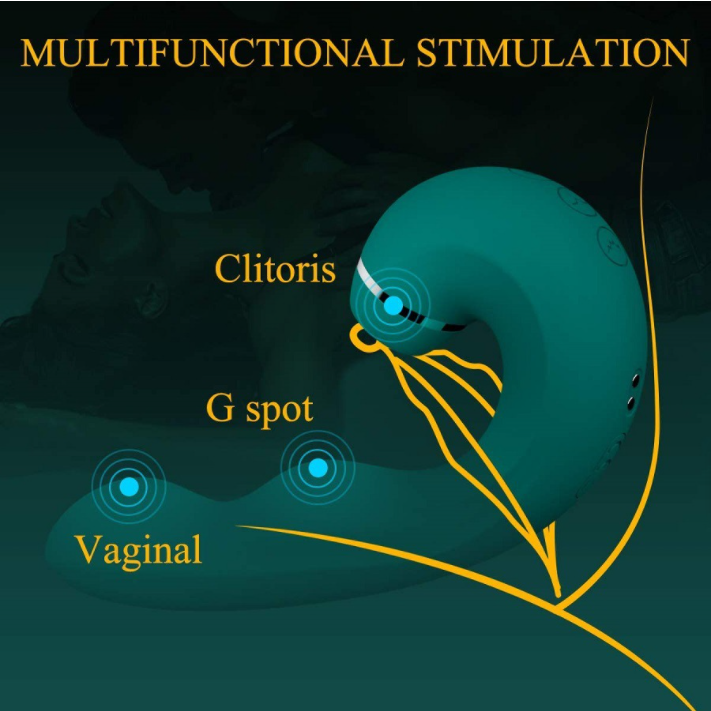 Rechargeable G-Spot Dildo Vibrator Clitoral Suckin