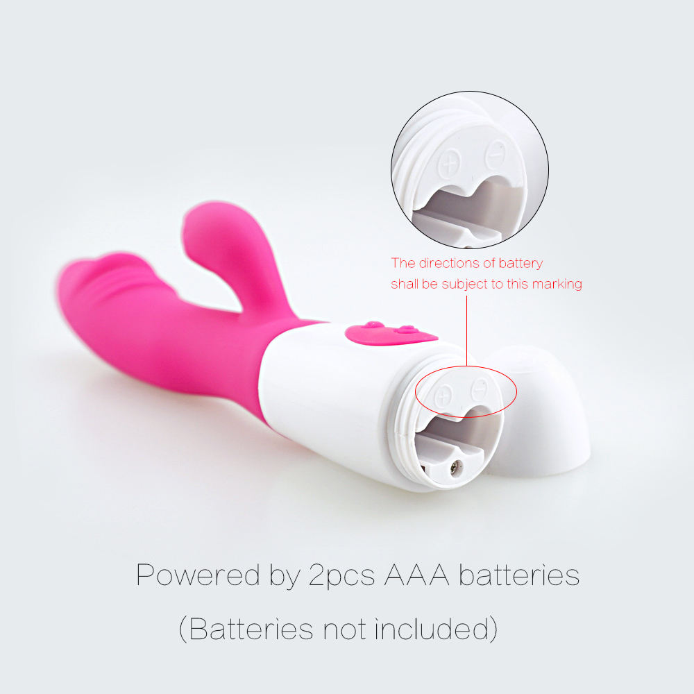 Silicone G-Spot Sex Vibrator Double Shock Rabbit V