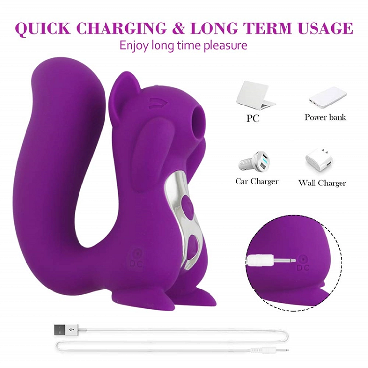 10 frequency squirrel sucking vibration massager w