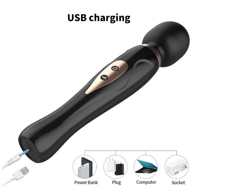 Powerful vibrating massage stick charging queen-si